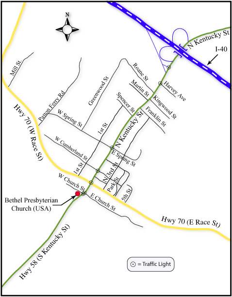 Location of Bethel Presbyterian Church (USA)